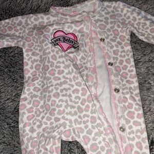 baby girl snap up footie